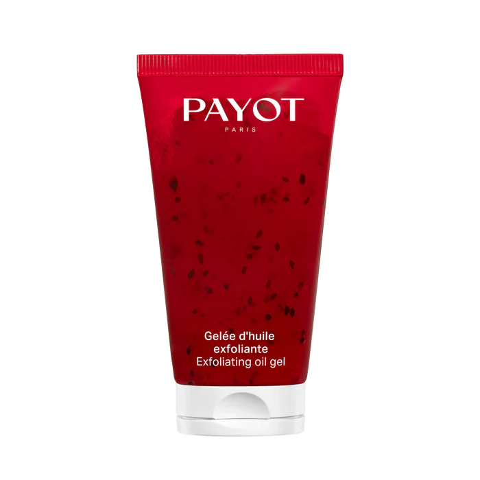 exfoliant avec grains de framboises pour éliminer les cellules mortes et illuminer le teint