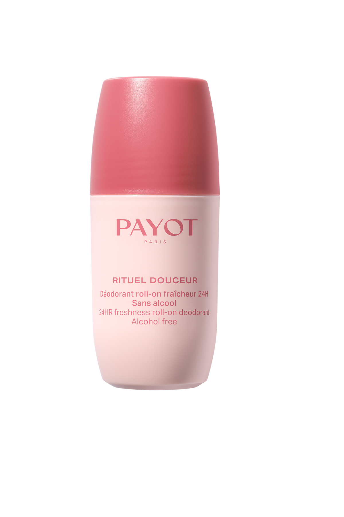 Flacon roll-on du déodorant fraîcheur 24h Payot sans alcool