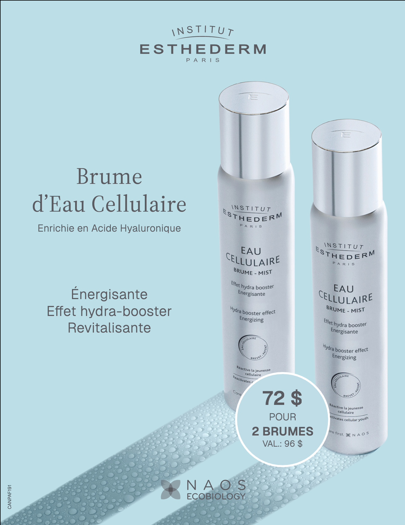 hydrate, énergise et revitalise