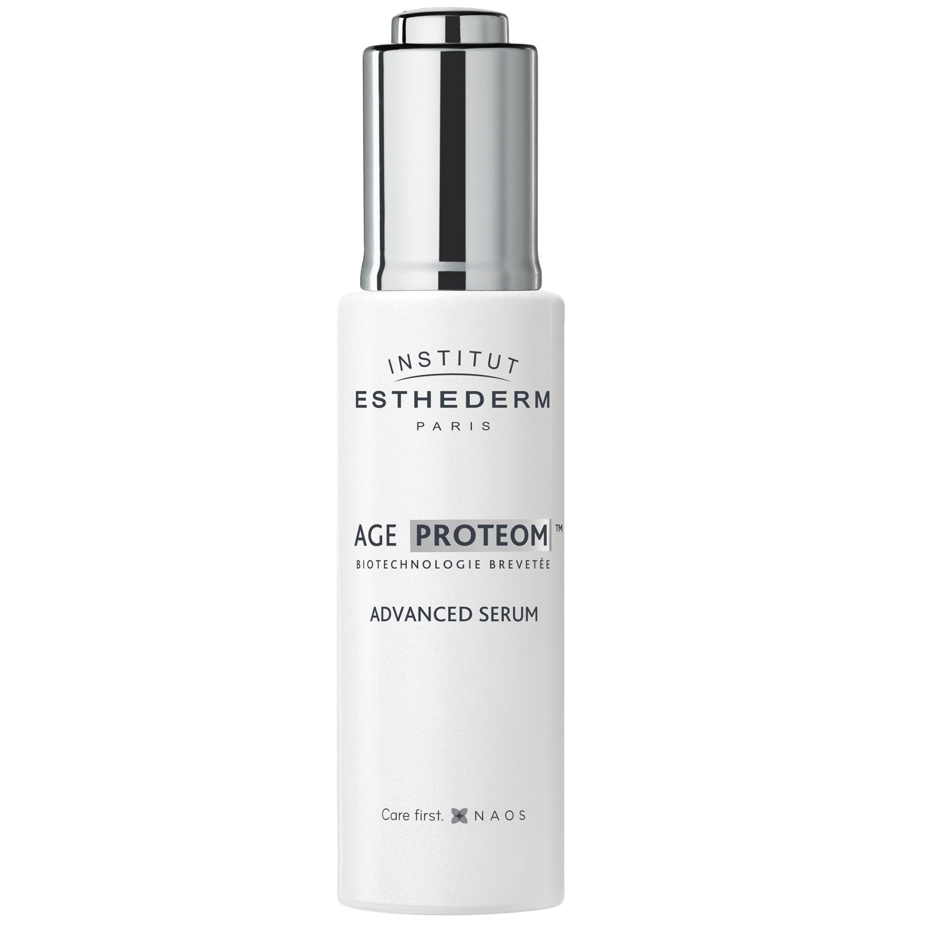 Sérum avancé Age Proteom d'Institut Esthederm chez SK Dermo Esthétique, un soin anti-âge global qui réduit les rides, raffermit la peau et ravive l'éclat du teint.