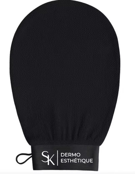 Gant exfoliant pour le corps noir
